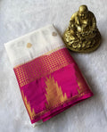 White / Rani Pink