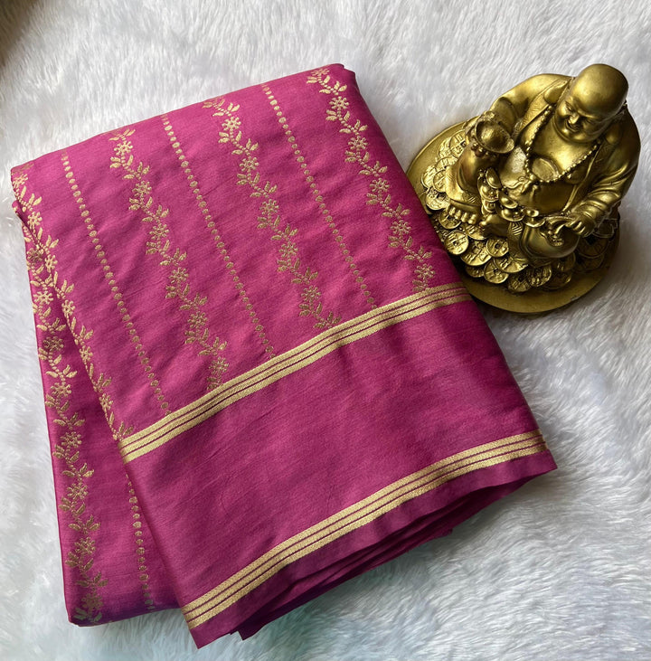 Gajji Silk Climber Design With Rich Pallu Bentex Border
